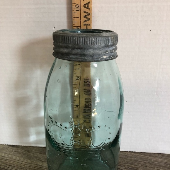 Vtg Teal Crown Preserves Jar - Picture 10 of 11